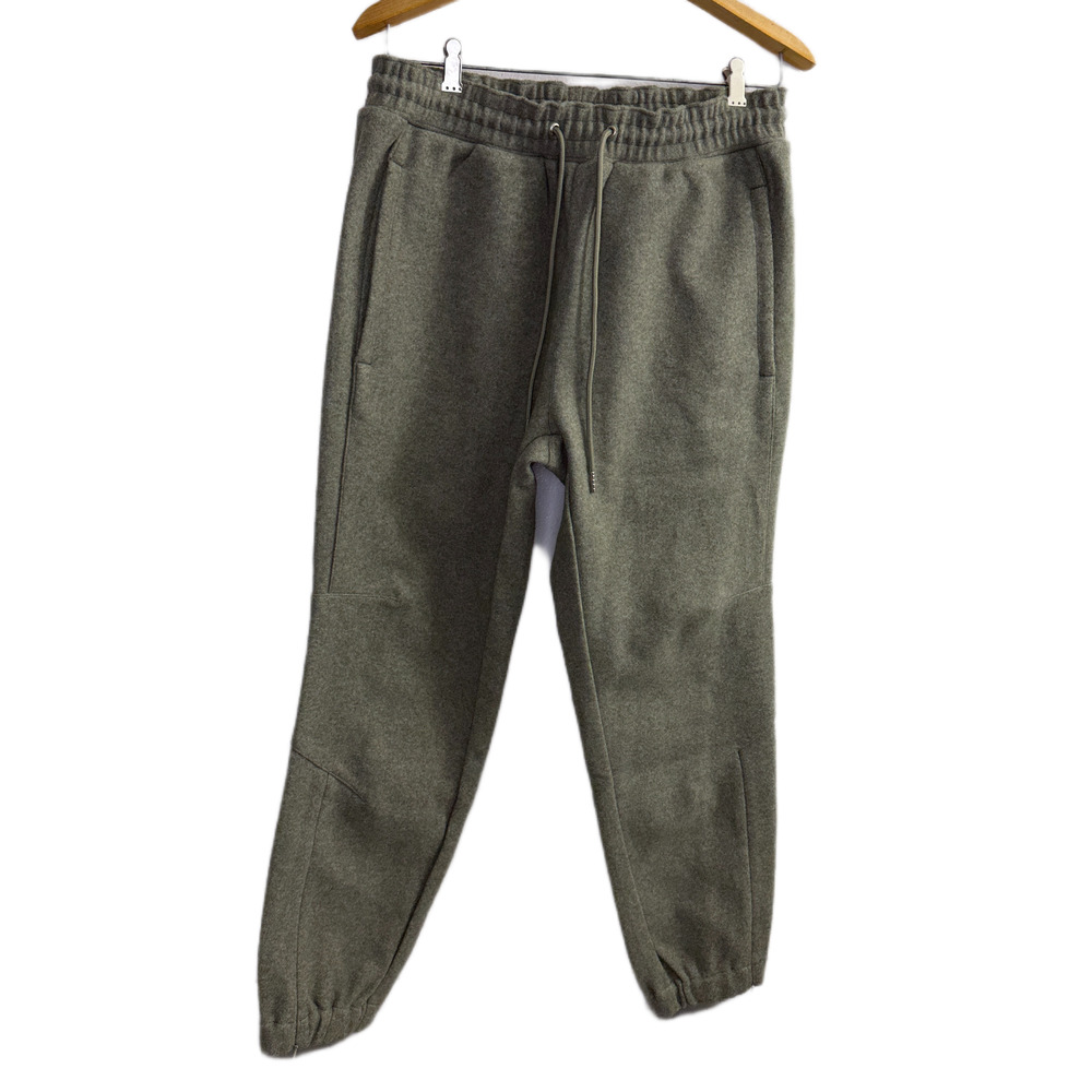 Richie Le Wool Sweatpants Mens XL Olive Heavy Drawstring Lounge Comfort 32x30.5"